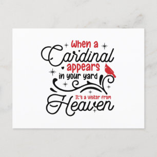 When a Cardinal Appears in Your Yard Postcard