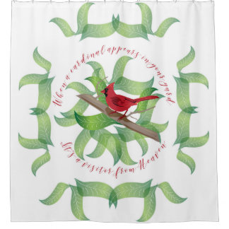 When a cardinal appears in your yard... shower curtain