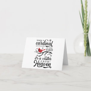 When A Cardinal Is in Your Yard BLANK Card