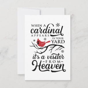 When a Cardinal Visits  Thank You Card