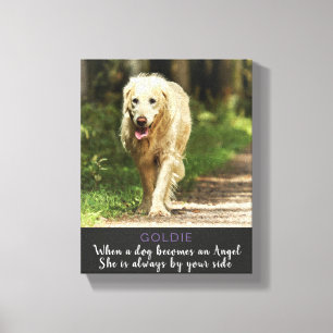 When a Dog Becomes and Angel Female Dog Canvas Print