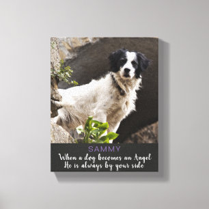When a Dog Becomes and Angel Male Dog Canvas Print