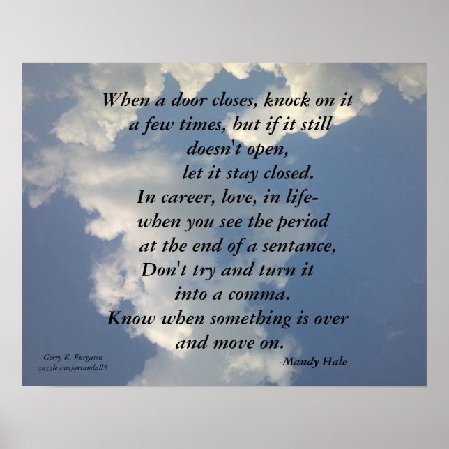 WHEN A DOOR CLOSES MANDY HALL POSTER (Front)