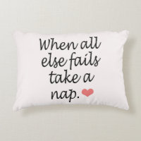 "When All Else Fails, Take a Nap" Quote & Heart