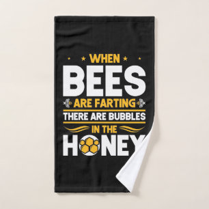 When Bees Are Farting Hand Towel