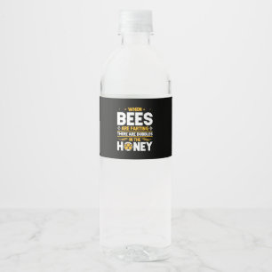 When Bees Are Farting Water Bottle Label