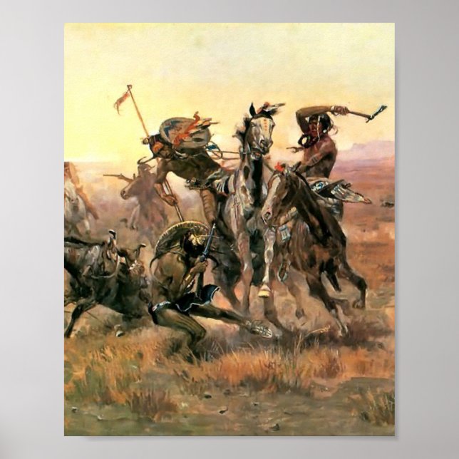 When Blackfoot Sioux Meet Charles Marion Russell Poster (Front)