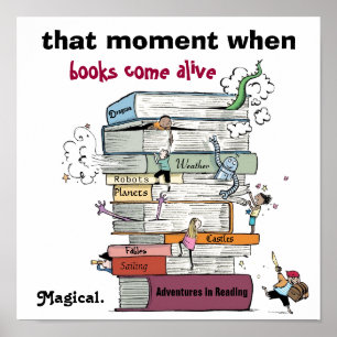 When Books Come Alive Literacy Poster