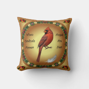 When Cardinals Appear, Angels Are Near, Christmas Cushion