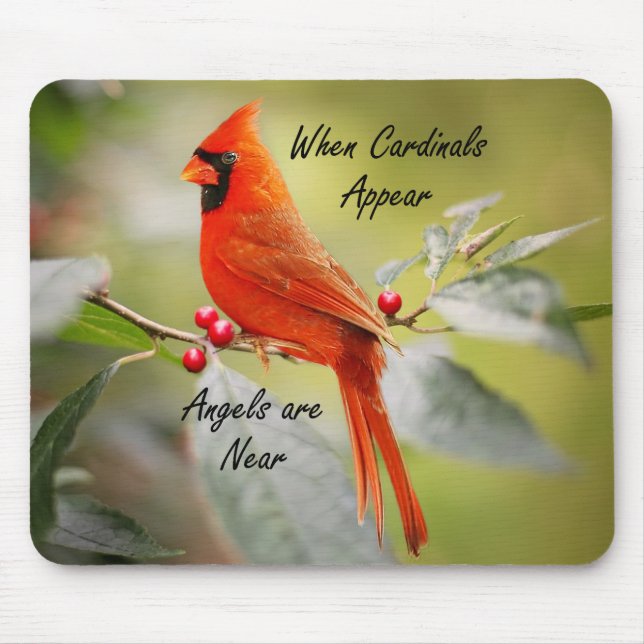 When Cardinals Appear, Angels are Near Mouse Mat (Front)