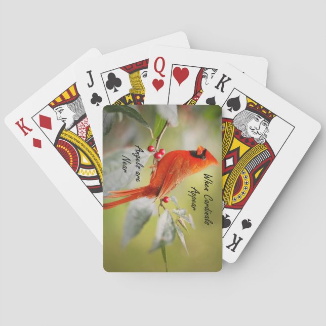 When Cardinals Appear, Angels are Near Playing Cards (Back)