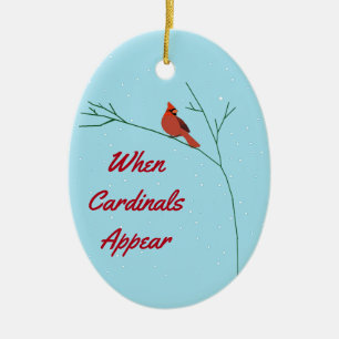 When Cardinals Appear Ceramic Tree Decoration