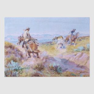 “When Cows Were Wild” by Charles M Russell Tissue Paper