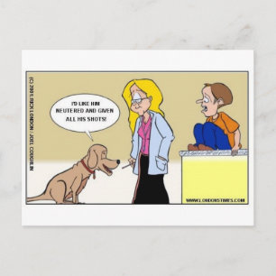 When Dogs R The Masters Funny Gifts & Tees Postcard