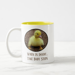 When Doubt Take Baby Steps Two-Tone Coffee Mug