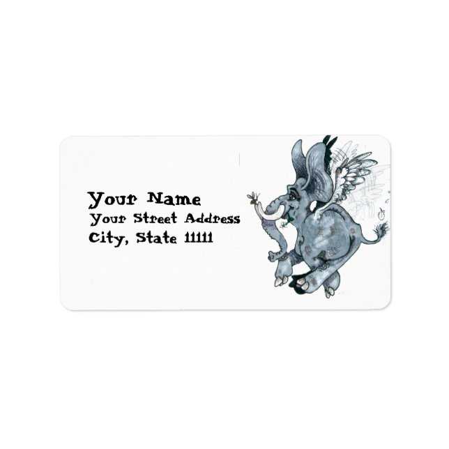 When Elephants Fly~ Address labels (Front)