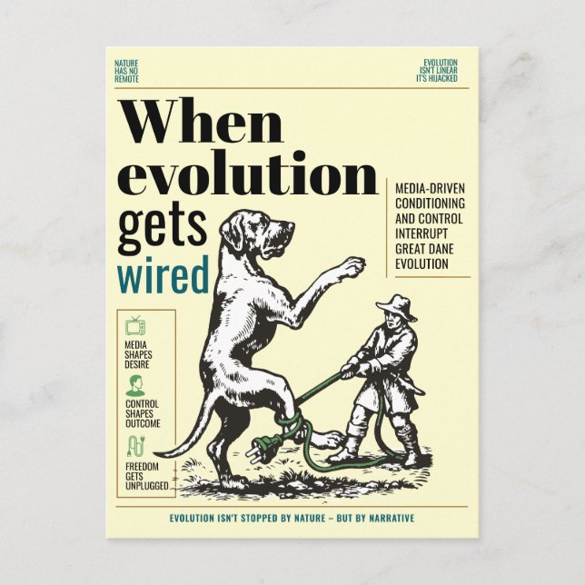 When evolution gets wired Great Danes are involved Postcard (Front)