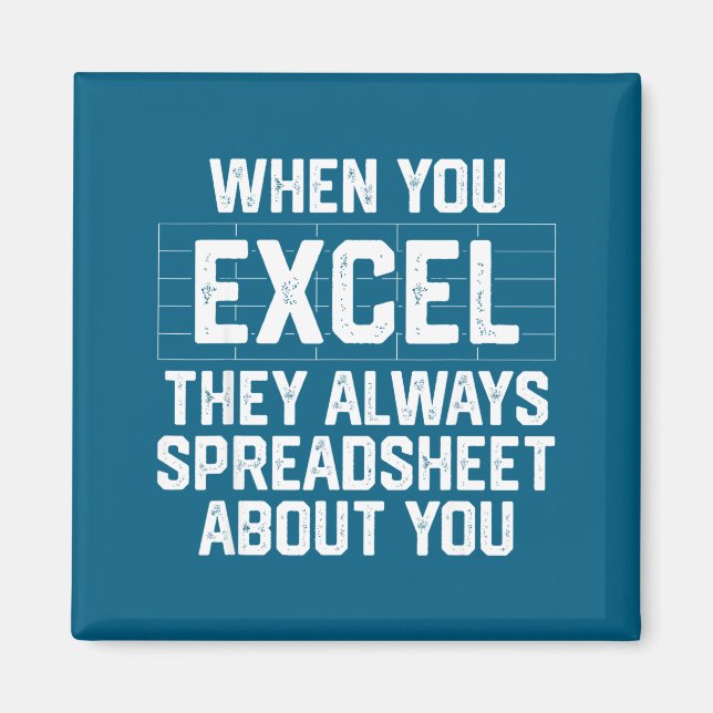 When excel spreadsheet about accounting magnet (Front)