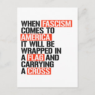 When Fascism comes to America Postcard