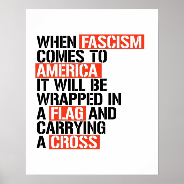 When Fascism comes to America Poster (Front)