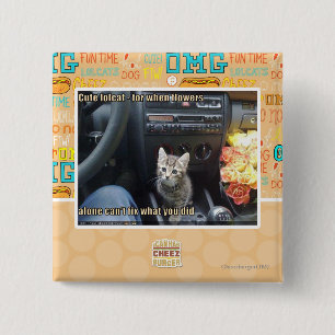 When flowers are not enough 15 cm square badge