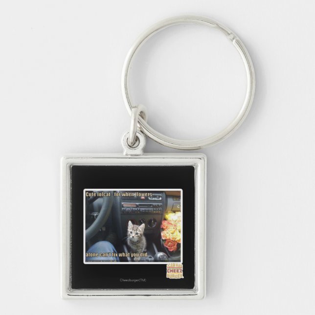 When flowers are not enough key ring (Front)
