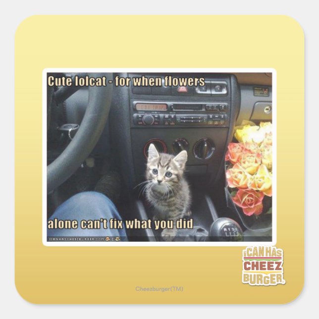 When flowers are not enough square sticker (Front)