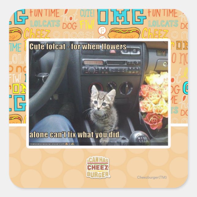 When flowers are not enough square sticker (Front)