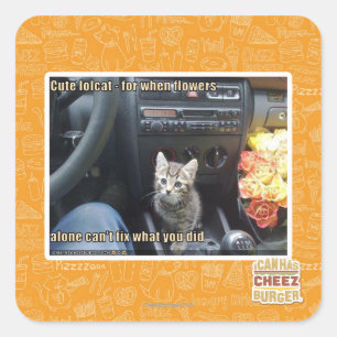 When flowers are not enough square sticker