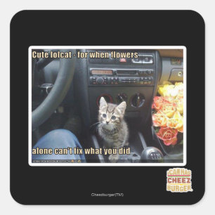 When flowers are not enough square sticker