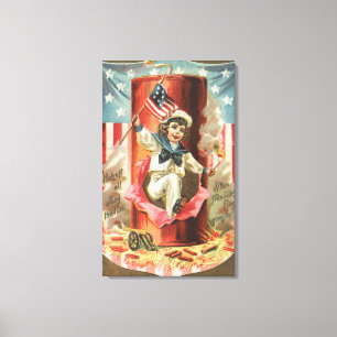 When Freedom Flag Goes By Canvas Print