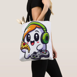 When Ghosts Get Hungry: Gaming, Grooving Tote Bag