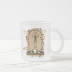 When God Closes a Door He Opens a Window Frosted Glass Coffee Mug