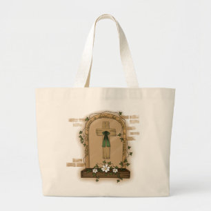 When God Closes a Door He Opens a Window Large Tote Bag