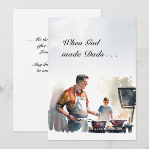 When God made Dads He Threw Away the Mould  Card