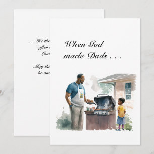 When God made Dads He Threw Away the Mould  Card