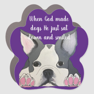 When God made dogs Car Magnet