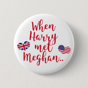 When Harry met Meghan Fun Royal Wedding 6 Cm Round Badge