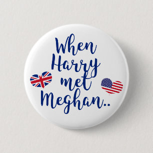 When Harry met Meghan Fun Royal Wedding 6 Cm Round Badge