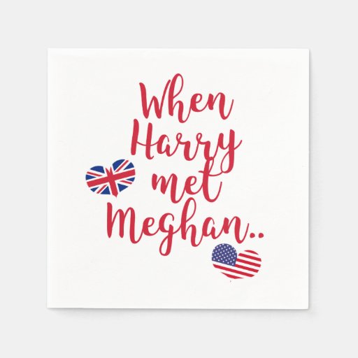 Image of When Harry met Meghan | Fun Royal Wedding Disposable Serviette