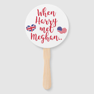 When Harry met Meghan Fun Royal Wedding Hand Fan