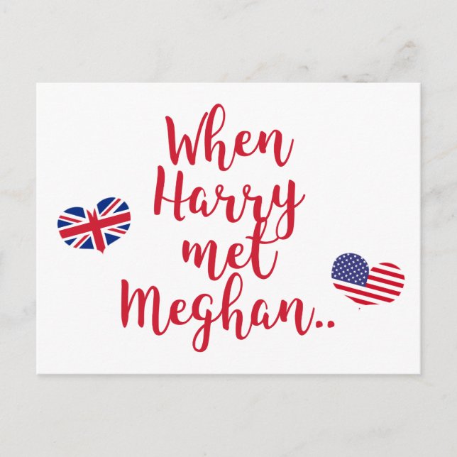 When Harry met Meghan | Fun Royal Wedding Postcard (Front)