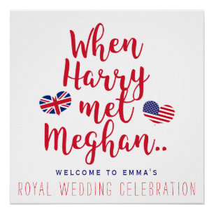 When Harry met Meghan   Personalised Royal Wedding Poster
