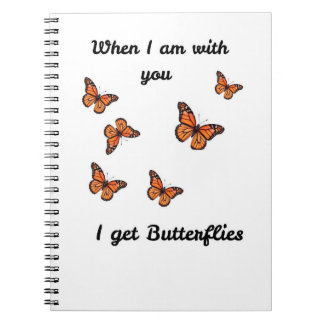 When I Am With You I Get Butterflies Women’s tote Notebook