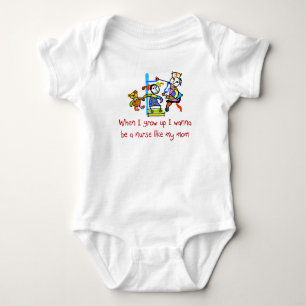When I Grow Up I Wanna Be a Nurse Like My Mum Baby Bodysuit