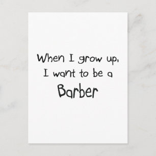When I grow up I want to be a Barber Postcard