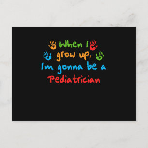 When I Grow Up Paediatrician Doctor Medicine Gift Postcard