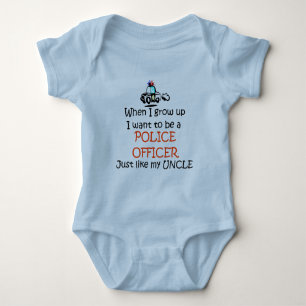 When I grow up Police Officer with graphic Baby Bodysuit