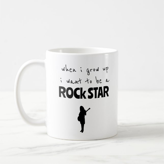 When I Grow Up Rock Star Coffee Mug (Left)