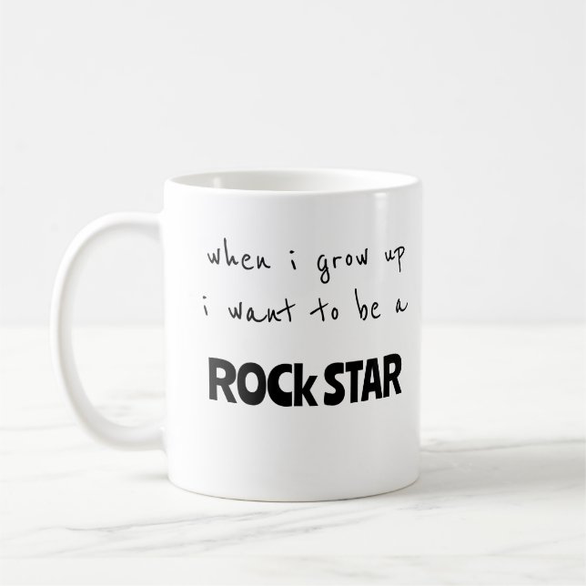 When I Grow Up Rock Star Coffee Mug (Left)